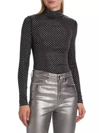 Shop Veronica Beard Parke Jersey Diamante Top at Saks Fifth Avenue